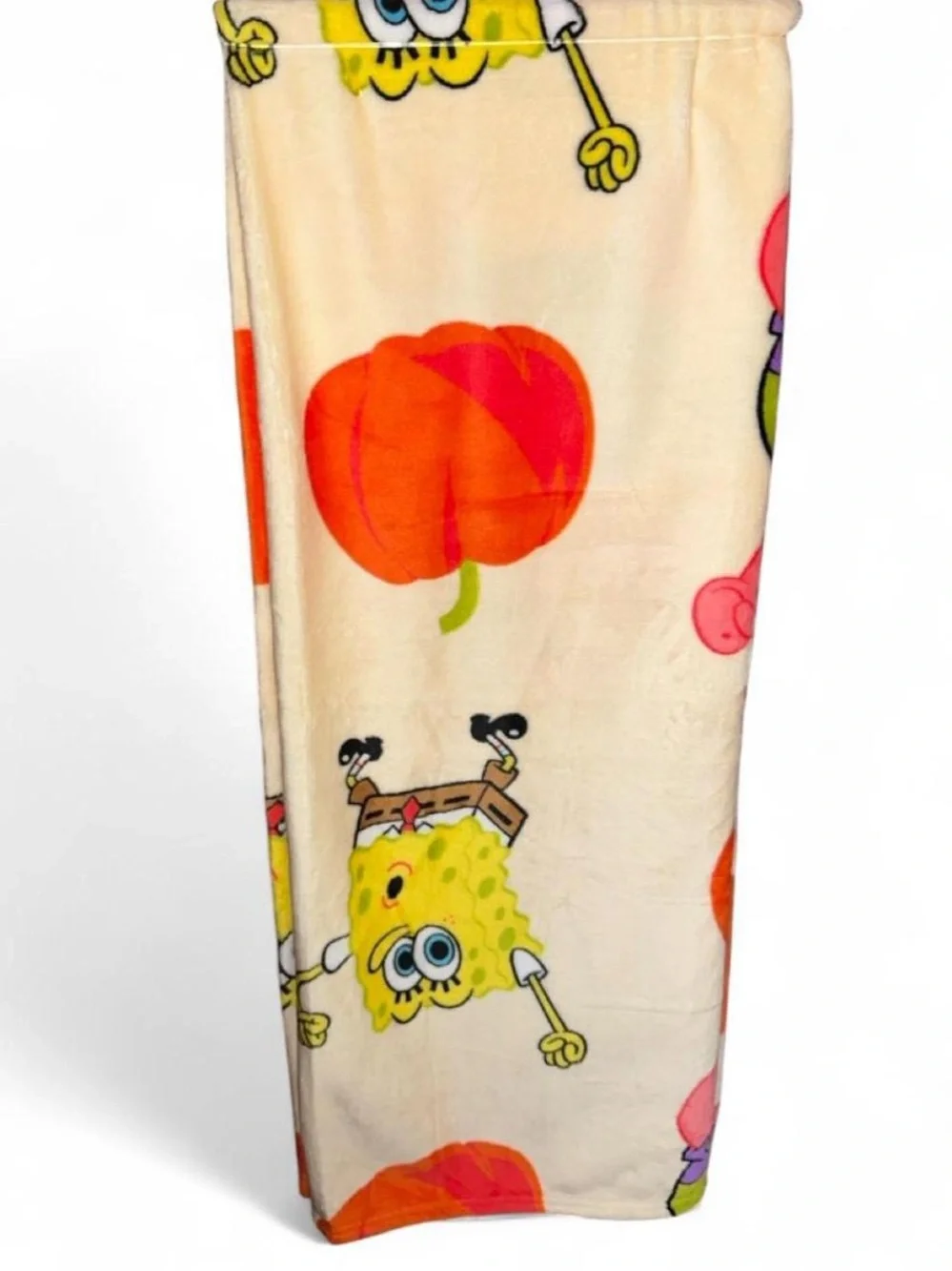 Nickelodeon SpongeBob SquarePants & Patrick Fall Pumpkins Plush Throw Blanket